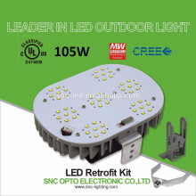 CUL enumera 347V 105W LED kits de modificación para reemplazar 400W de halogenuros metálicos